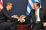 Κ. Καραμανλής και Μπ. Ομπάμα αντάλλαξαν προσκλήσεις για επίσκεψεις σε Αθήνα και Ουάσινγκτον