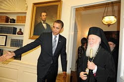 Διαβεβαιώσεις Ομπάμα στον Οικουμενικό Πατριάρχη