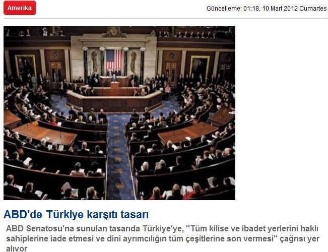 «Νομοσχέδιο των ΗΠΑ ‘εναντίον’ της Τουρκίας»