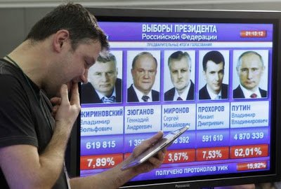 Poutine annoncé vainqueur de la présidentielle russe