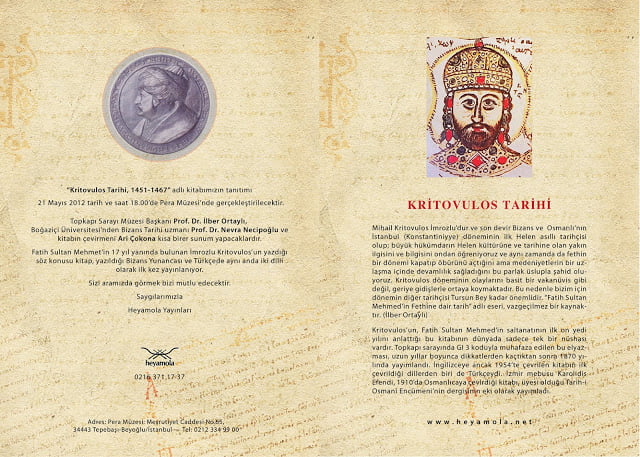 Μια ιστορική στιγμή στην Κωνσταντινούπολη: Η Ιστορία του Κριτόβουλου στα τουρκικά!
