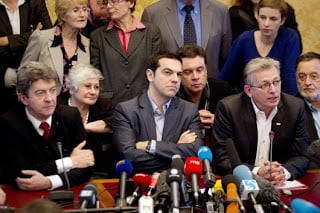 Le leader grec d’extrême gauche s’en prend à Angela Merkel – Mélenchon et Tsipras, la photo de famille de la gauche radicale