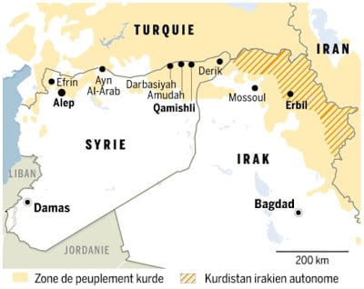 Les Kurdes du PKK à l’offensive contre le régime de Damas