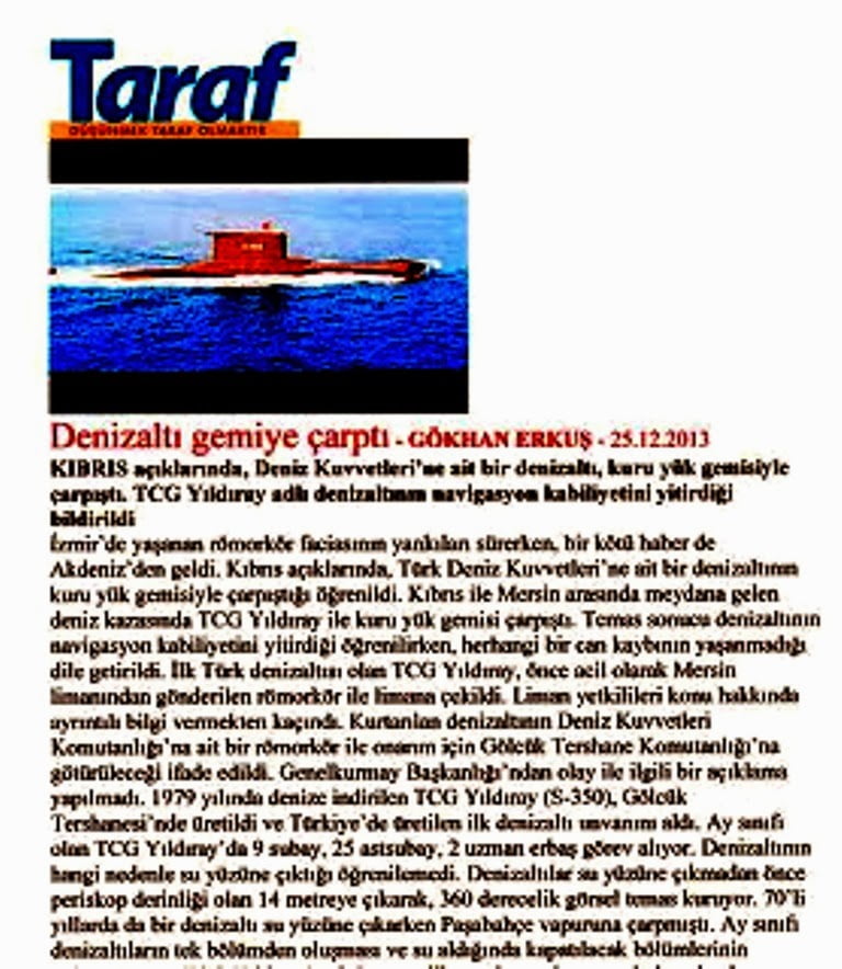 Τουρκία: «Κατάφεραν» και… έριξαν υποβρύχιο πάνω σε φορτηγό πλοίο