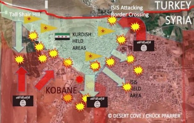 Κομπάνι: Ο επικαιροποιημένος χάρτης των μαχών – Τι προσπαθούν οι τζιχαντιστές