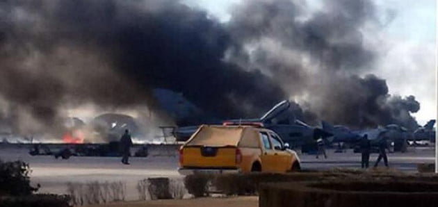 Ελληνικό F – 16 έπεσε μέσα σε αεροδόμιο της Ισπανίας, πάνω σε άλλο μαχητικό – 4 τραυματίες