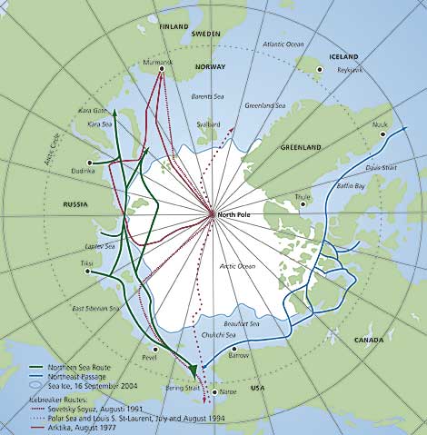 Λιγότερα πλοία διέσχισαν τα νερά της Αρκτικής το 2014