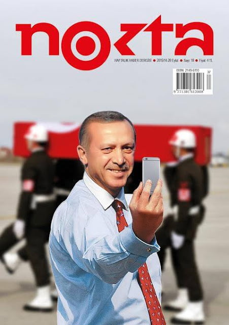 Eπιδρομή της Τουρκικής Αστυνομίας στα γραφεία του περιοδικού Nokta λίγες ώρες πριν κυκλοφορήσει το νέο τεύχος με αυτό το πρωτοσέλιδο…