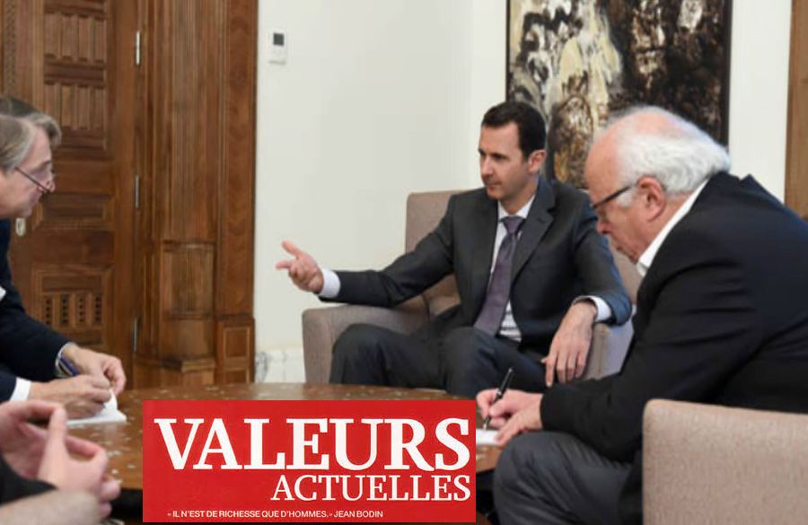 President al-Assad to French magazine Valeurs Actuelles.. Whoever fights terrorism somewhere, will protect the rest of the world