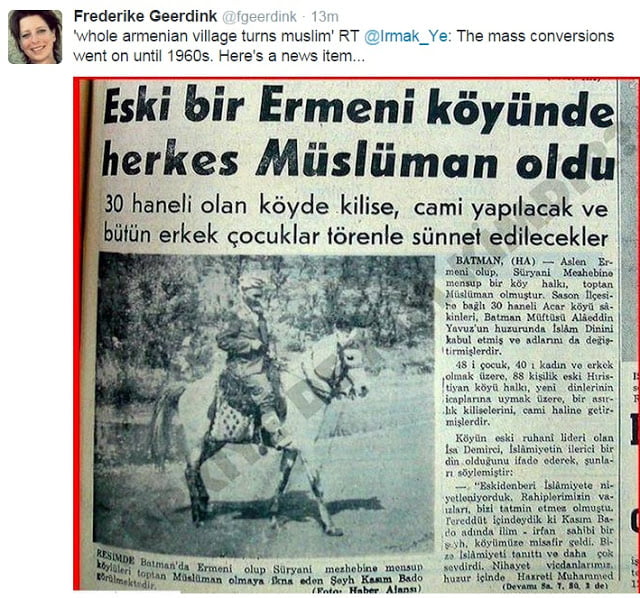 Η Τουρκία συνέχιζε τη Γενοκτονία τουλάχιστον έως το 1964 – Ντοκουμέντο