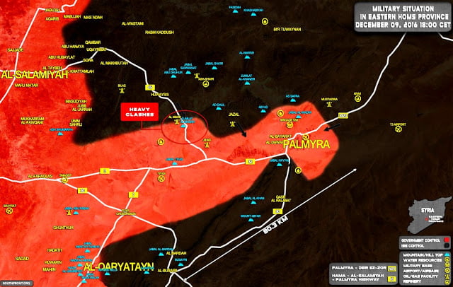 Σφοδρές Συγκρούσεις διεξάγονται μεταξύ του συριακού στρατού και του Ισλαμικού Κράτους στην είσοδο της Παλμύρας