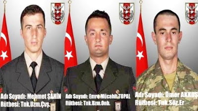 Τρεις Τούρκοι στρατιώτες νεκροί και 11 τραυματίες σε ρωσικό Βομβαρδισμό στο Αλ Μπαμπ.