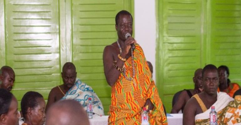 Αρχηγοί φυλών στη Γκάνα προσφέρουν θυσίες για να ευχαριστήσουν τους θεούς για τη νίκη στο Διεθνές Δικαστήριο του Δίκαιου της Θάλασσας (ITLOS)