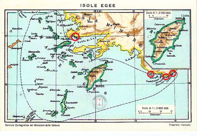 ITALIAN OFFICIAL MAPS OF GREEK ISLANDS. Κατατοπιστικό άρθρο αναφορικά με την Συνθήκη της Λωζάννης και την διένεξη με την Τουρκία.