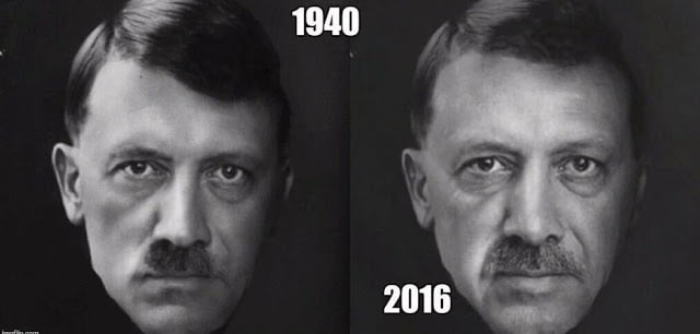 Hitler and Erdogan, as time goes by, they look like two drops of water