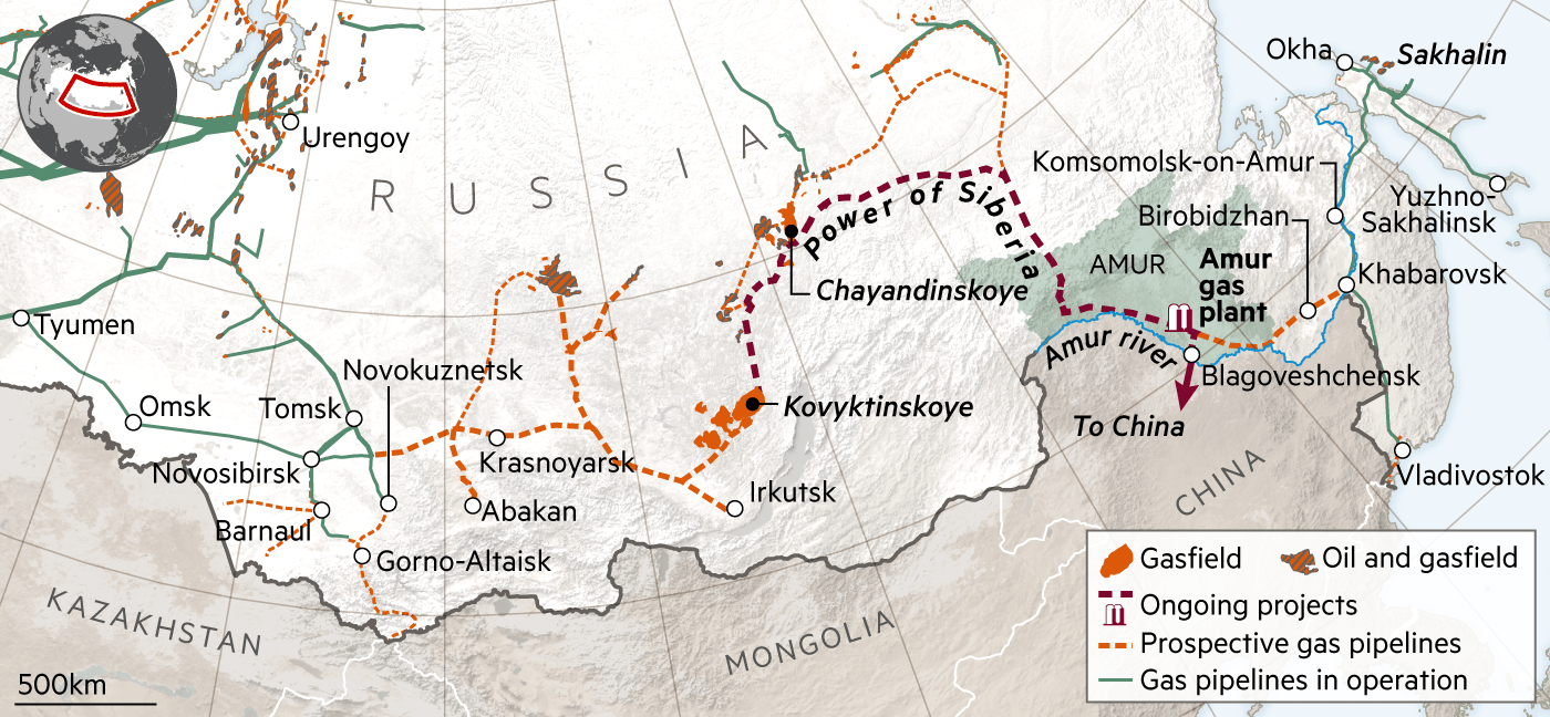 Μεγάλο στοίχημα για την Gazprom η κατασκευή του Power of Siberia