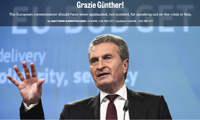 Politico: Ο Oettinger είχε δίκιο – Οι αγορές μαθαίνουν στον κόσμο πως να ψηφίζει – Ρωτήστε και τους Έλληνες