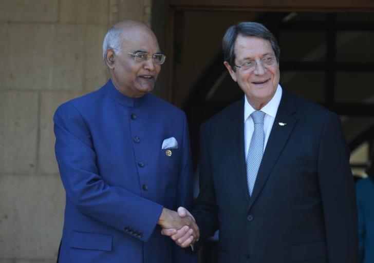 ΠτΔ Ν. Αναστασιάδης: Oρόσημο για την Κύπρο η επίσκεψη του Προέδρου της Ινδίας