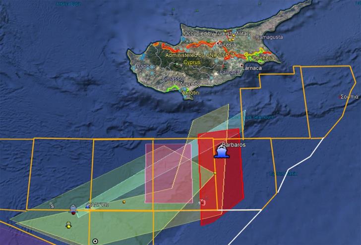 Μπαίνουμε σε επικίνδυνη φάση – Νότια της Λεμεσού έφεραν το «Μπαρμπαρός» για παράνομες έρευνες στην κυπριακή ΑΟΖ (χάρτες)