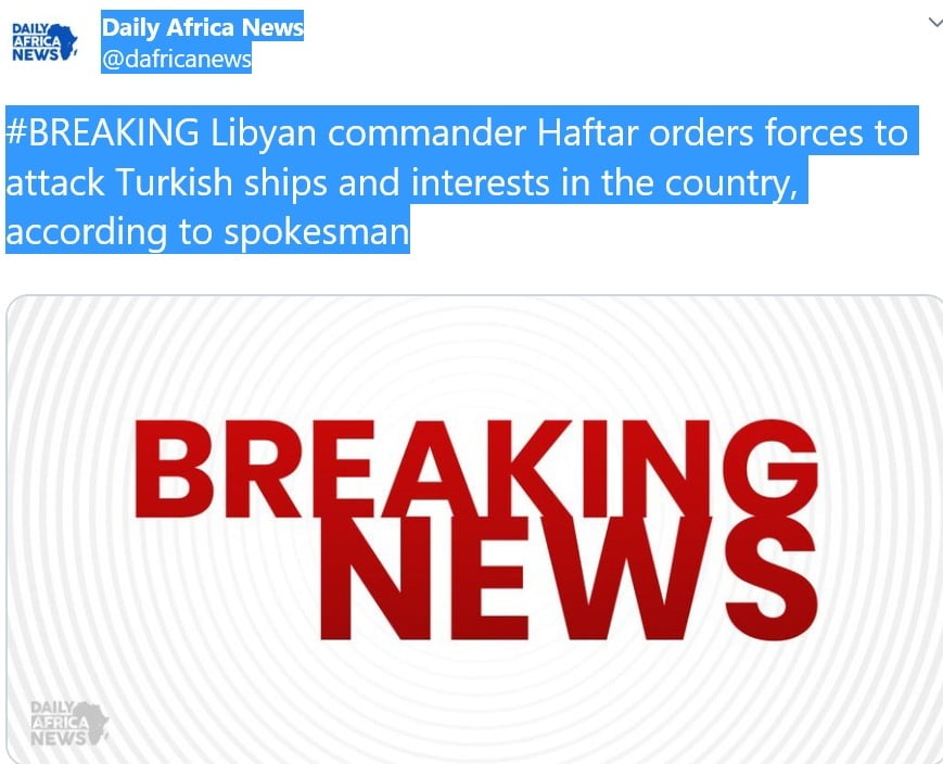Λιβύη : Πόλεμο… στην Τουρκία κήρυξε ο στρατάρχης Χαλίφα Χάφταρ