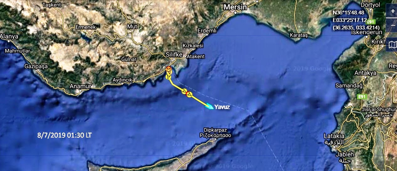 Τη Κυριακή βράδυ (21:00 Ώρα Ελλάδας) απέπλευσε το Γιαβούζ με πορεία για τη Κύπρο