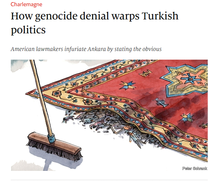 Economist : Η γενοκτονία δεν είναι ο μοναδικός λεκές της Τουρκίας, λεκές είναι και η εκατονταετής άρνησή της