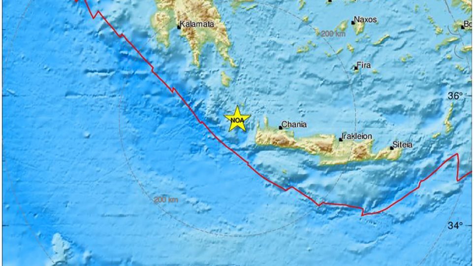 Σεισμός 6,1 Ρίχτερ βορειοδυτικά των Χανίων – Αισθητός στη μισή Ελλάδα