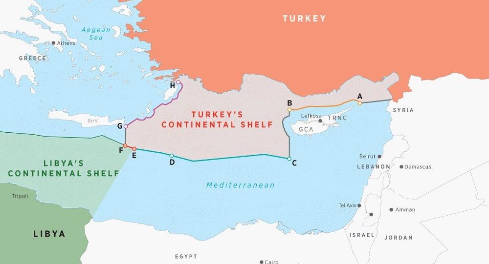 Νέος προκλητικός χάρτης από την Τουρκία: «Η κυριαρχία σε τρεις ηπείρους»