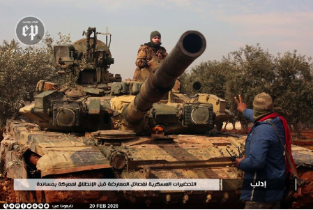Τρομοκράτες χρησιμοποιούν υπερσύγχρονο άρμα μάχης T-90A του συριακού στρατού – Φωτογραφίες