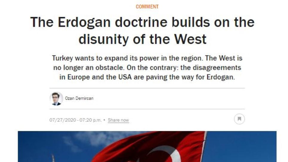 Γερμανικός Τύπος: To δόγμα του Ερντογάν βασίζεται στη διχοτόμηση της Δύσης