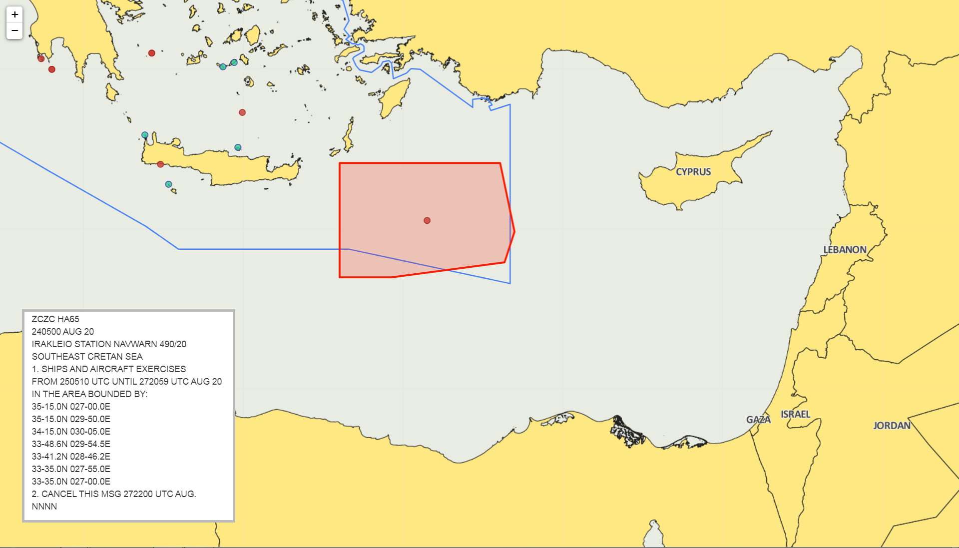 Αυτή είναι η νέα ελληνική Navtex – Καλύπτει μεγαλύτερη περιοχή από την τουρκική (χάρτης)