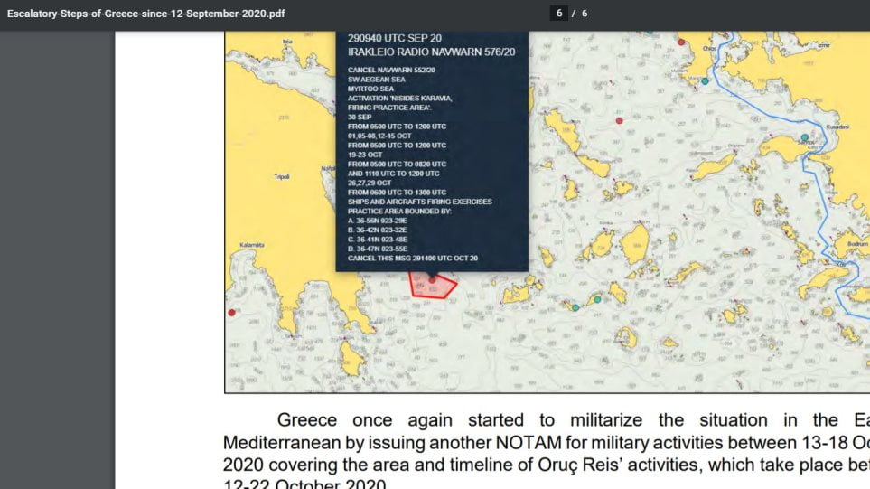 Ελληνοτουρκικά: Με χάρτη που δείχνει τα Ίμια ελληνικά εξέδωσαν το non paper οι Τούρκοι