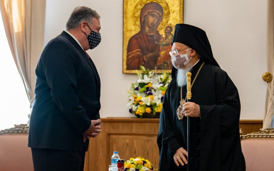 Επίσκεψη Μ. Πομπέο στον Οικ. Πατριάρχη: Το Οικουμενικό Πατριαρχείο είναι βασικός εταίρος των ΗΠΑ