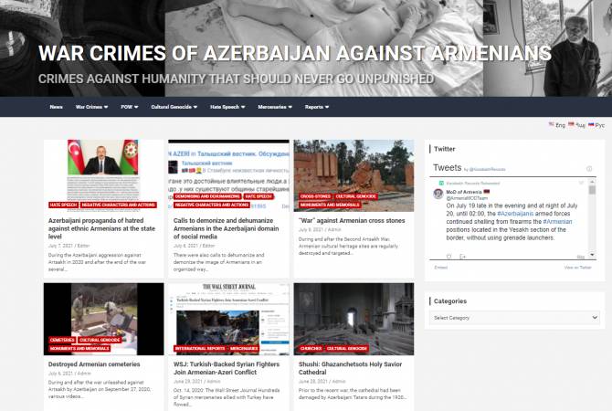 Δημιουργήθηκε ιστοσελίδα με τίτλο “Εγκλήματα πολέμου του Αζερμπαϊτζάν”