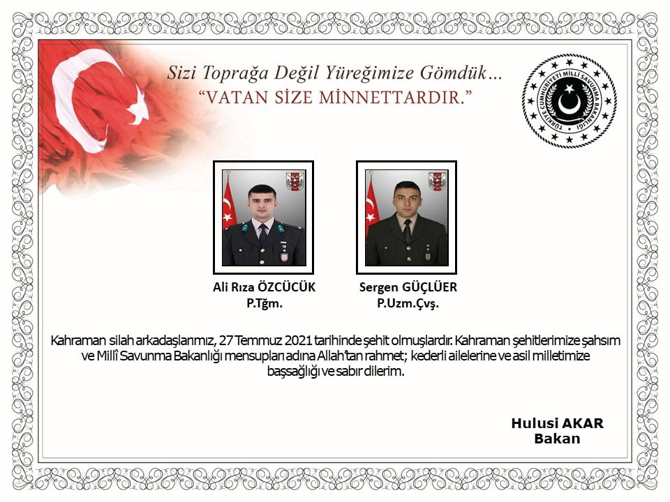 Ένας Τούρκος ανθυπολοχαγός και δύο μον. υπαξιωματικοί νεκροί σε μάχες με Κούρδους αντάρτες