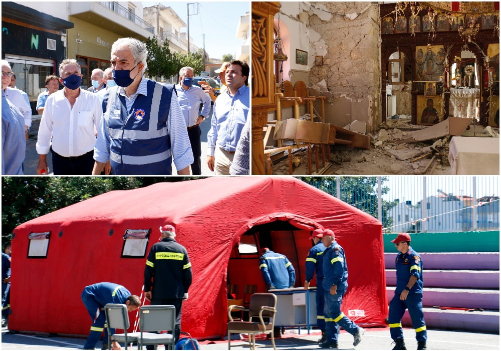 Σεισμός στην Κρήτη: Σε κατάσταση έκτακτης ανάγκης ο Δήμος Μινώα Πεδιάδος – Στυλιανίδης: Στήνονται σκηνές για 2.500 ανθρώπους