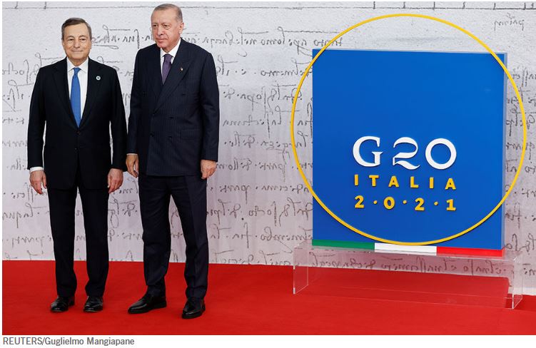 G20: Συνάντηση Ερντογάν με φον ντερ Λάιεν και Ντράγκι