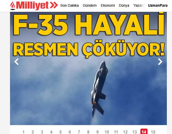 Milliyet: “Γκρεμίζονται τα όνειρα για απόκτηση F-35” από την Ελλάδα