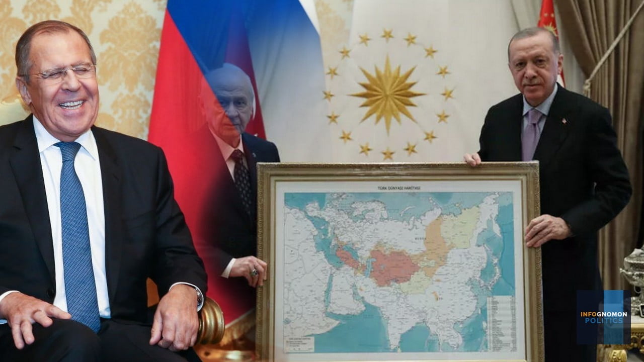 Η Ρωσία συνεχίζει να… τρολάρει την Τουρκία με τον χάρτη του τουρκικού κόσμου! Λαβρόφ: Κι εμείς μπορούμε να βάψουμε τον χάρτη με διάφορα χρώματα.