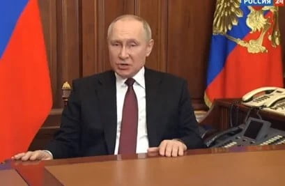 Βίντεο: Το διάγγελμα με το οποίο ο Πούτιν ανακοίνωσε την εισβολή στην Ουκρανία