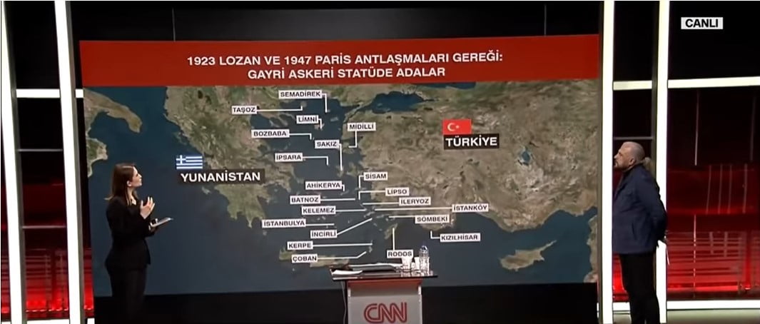 Συνεχίζει τις προκλήσεις η Τουρκία με νέο χάρτη – Διχοτόμησε το Αιγαίο και ζητά… «να πάρουμε τα καταληφθέντα νησιά μας» (Βίντεο)
