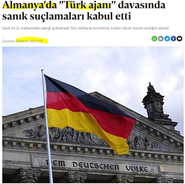 Στη Γερμανία: Κατηγορούμενος παραδέχθηκε ότι είναι «Τούρκος πράκτορας»