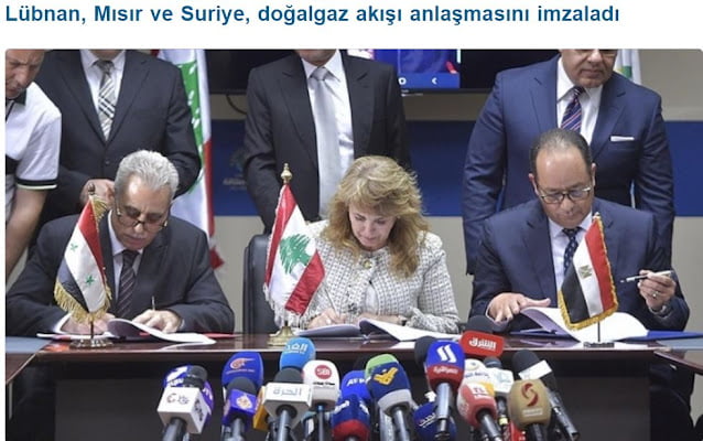 Λίβανος, Αίγυπτος και Συρία υπογράφουν συμφωνία για τον αγωγό «Αραβικό Φυσικό Αέριο»
