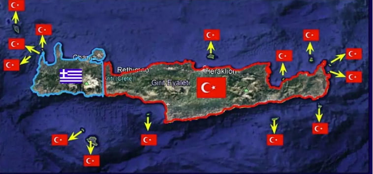Νέα τουρκική πρόκληση με την Κρήτη! Παράνομη η κατοχή από την Ελλάδα και η παρουσία των ΗΠΑ στο νησί