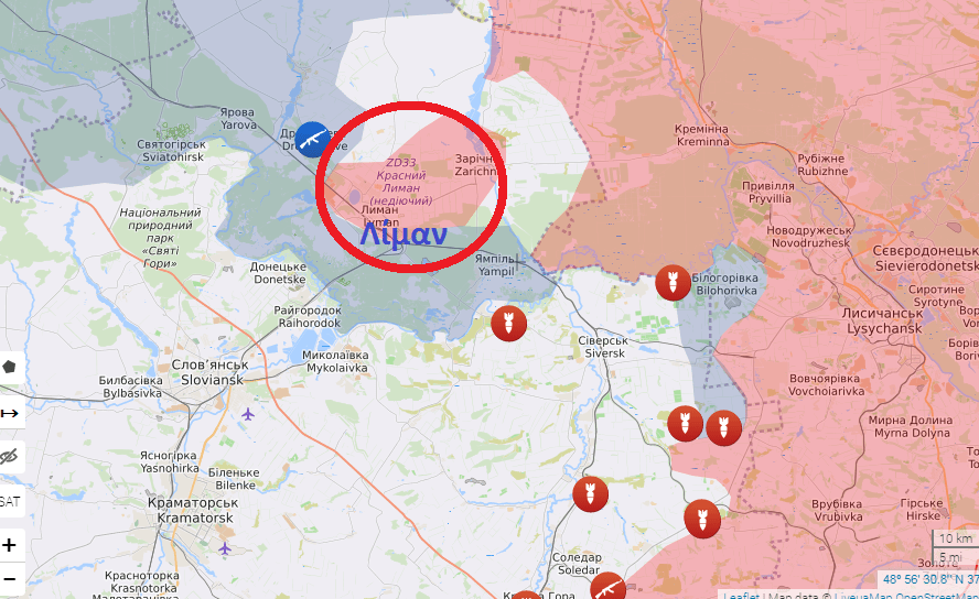 Οι ουκρανικές δυνάμεις έχουν περικυκλώσει ρωσικά στρατεύματα στη Λιμάν