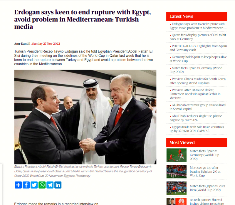 Al Ahram: H Αίγυπτος απορρίπτει τουρκικές έρευνες για αέριο σε ελληνικά και κυπριακά ύδατα