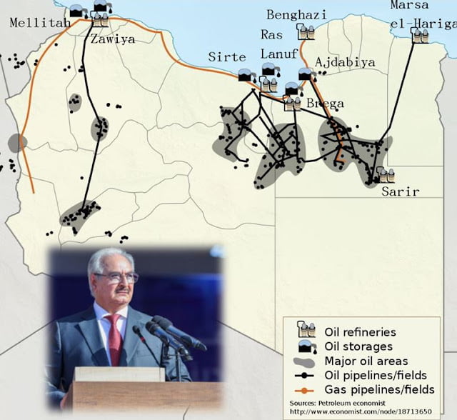 Λιβύη: Ο Χαλίφα Χαφτάρ ενδέχεται να κλείσει τα αντλιοστάσια πετρελαίου τον Ιανουάριο