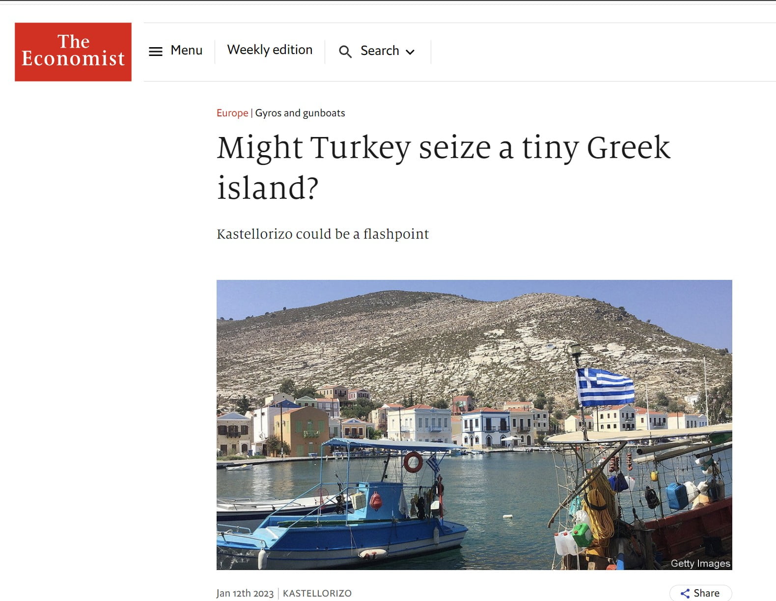 Ύποπτο δημοσίευμα στον Economist! Πώς μπορεί να απειλήσει ένα μικρό ελληνικό νησί