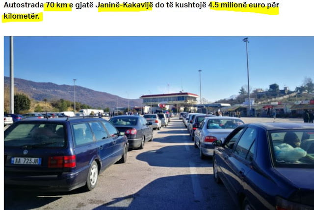 «Η Ελλάδα αποφάσισε να φτιάξει αυτοκινητόδρομο προς την Αλβανία»