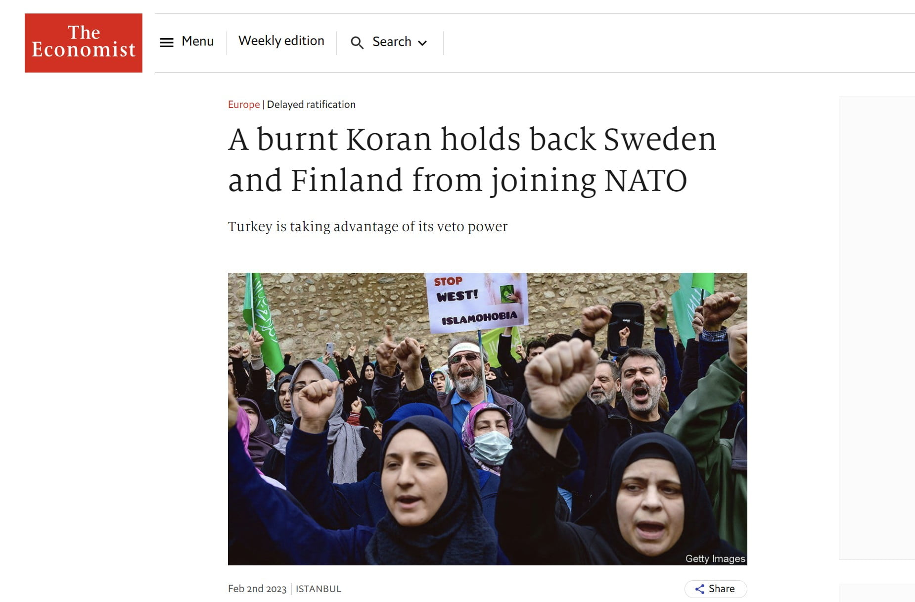 Tο περιοδικό Economist επιχειρεί να αναλύσει τον Ερντογάν! Ένα καμμένο κοράνι εμποδίζει Σουηδία και Φινλανδία να εισέλθουν στο ΝΑΤΟ